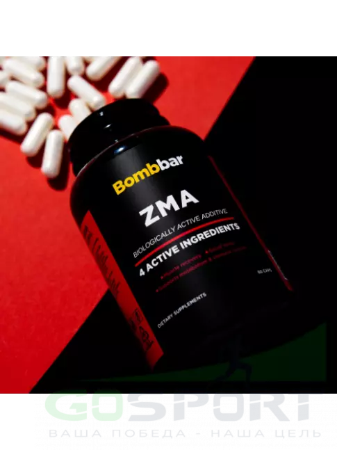 Магний+цинк+B6 BombBar ZMA 60 капсул