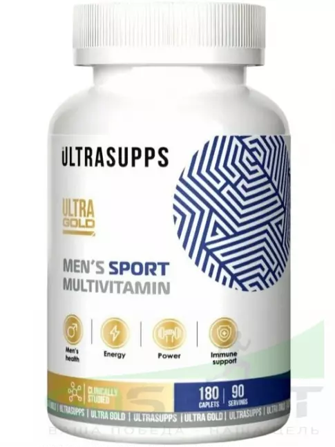 Витамины для мужчин UltraSupps Men's Sport Multivitamin 180 каплет