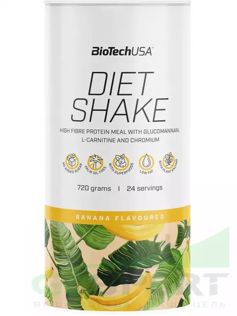 Сывороточный протеин BioTechUSA Diet Shake 720 г, Банан