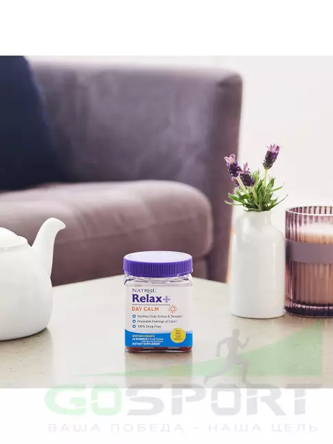  Natrol Relax+ Day Calm 60 мармеладок, Фруктовый Пунш