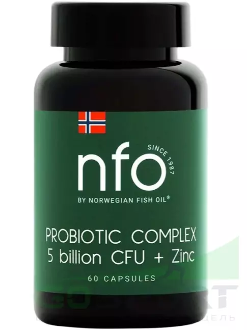 Пробиотик NFO Probiotic complex 5 billion CFU+Zinc 60 капсул Пробиотик NFO Probiotic complex 5 billion CFU+Zinc 60 капсул