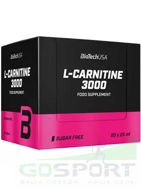 L-Карнитин жидкий BioTechUSA L-Carnitine 3000 mg 20 x 25 мл, Лимон L-Карнитин жидкий BioTechUSA L-Carnitine 3000 mg 20 x 25 мл, Лимон