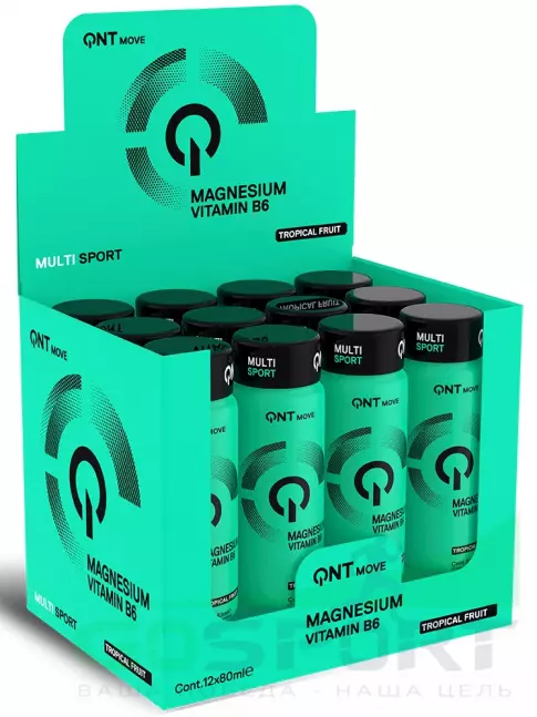  QNT MAGNESIUM + VITAMIN B6 12 x 80 мл, Тропические фрукты