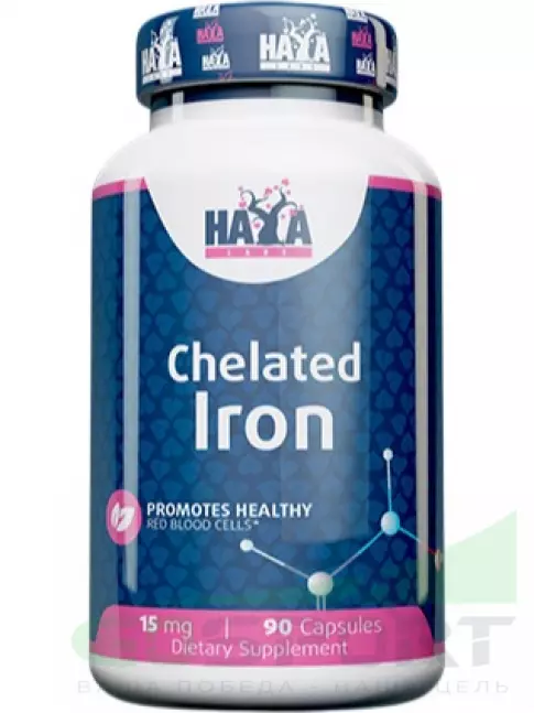 Железо Haya Labs Chelated Iron 15 mg 90 капсул Железо Haya Labs Chelated Iron 15 mg 90 капсул