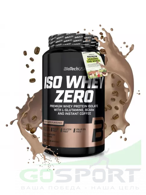 Изолят протеина BioTechUSA Iso Whey Zero 908 г, Кофе латте