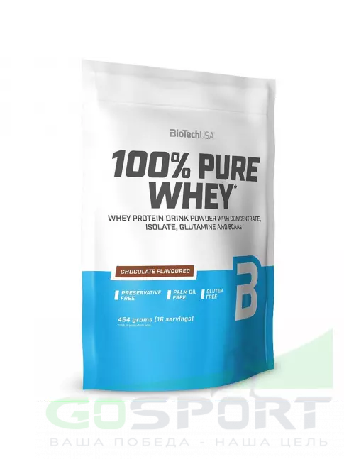BioTechUSA 100% Pure Whey 454 г, Шоколад BioTechUSA 100% Pure Whey 454 г, Шоколад