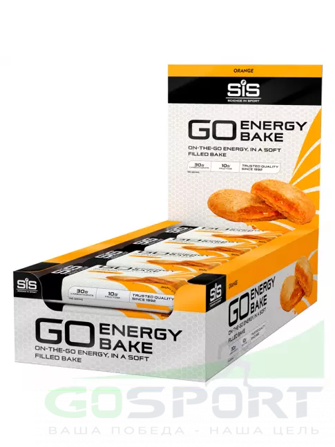 Энергетический батончик SCIENCE IN SPORT (SiS) GO Energy Bake 12 х 50 г, Апельсин