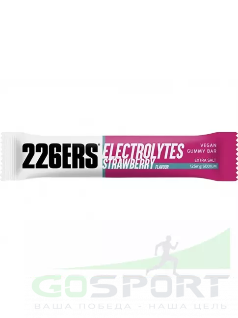 Энергетический батончик 226ERS Gummy bar + sodium 125 mg 30 г, Клубника