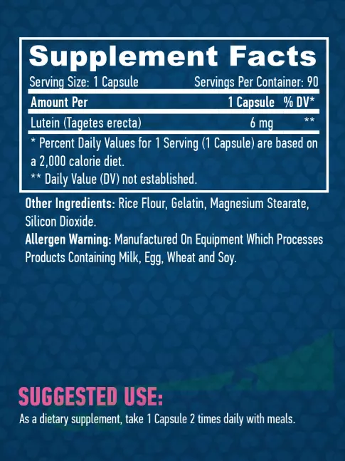 Для зрения Haya Labs Lutein 6 mg 90 капсул