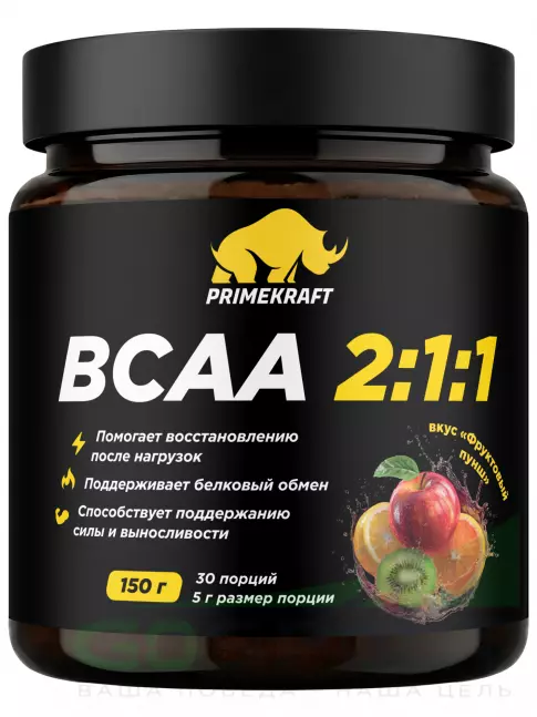 BCAA PRIMEKRAFT BCAA 2:1:1 3900 мг 150 г, Фруктовый пунш