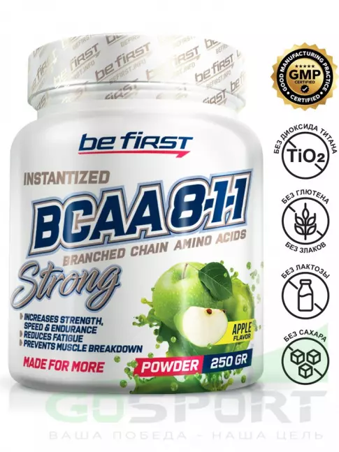  Be First BCAA 8:1:1 Instantized powder 250 г, Яблоко