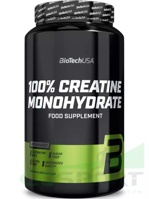 Креатин моногидрат BioTechUSA 100% Creatine Monohydrate 1000 г, Без вкуса Креатин моногидрат BioTechUSA 100% Creatine Monohydrate 1000 г, Без вкуса