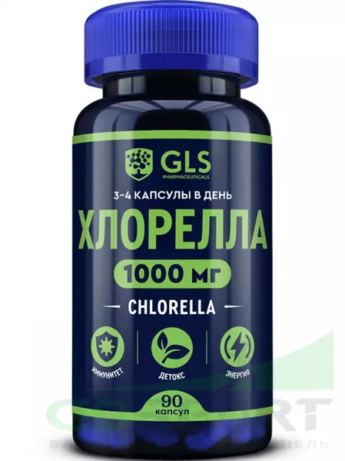  GLS pharmaceuticals Хлорелла 1000 мг (Chlorella) 90 капсул