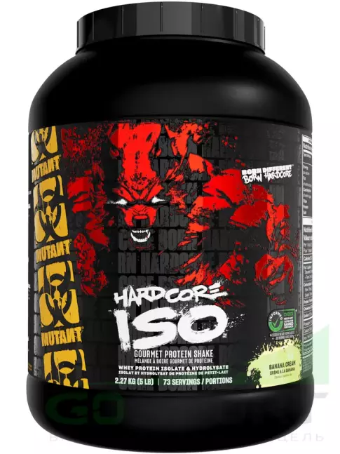Изолят протеина Mutant Hardcore Iso 2270 г, Банановый крем