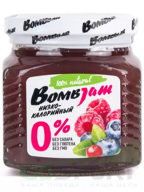 Диетический продукт BombBar BombJam 0% 250 г, Лесная ягода