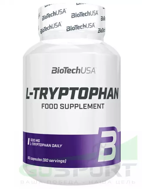 Триптофан BioTechUSA L-Tryptophan 500 mg 60 капсул Триптофан BioTechUSA L-Tryptophan 500 mg 60 капсул