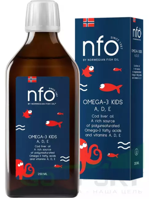 Омега-3 NFO Omega-3 Kids Cod Liver Oil 2162 mg 250 мл