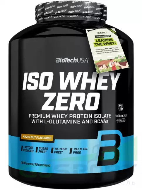 Изолят протеина BioTechUSA Iso Whey Zero 1816 г, Фундук