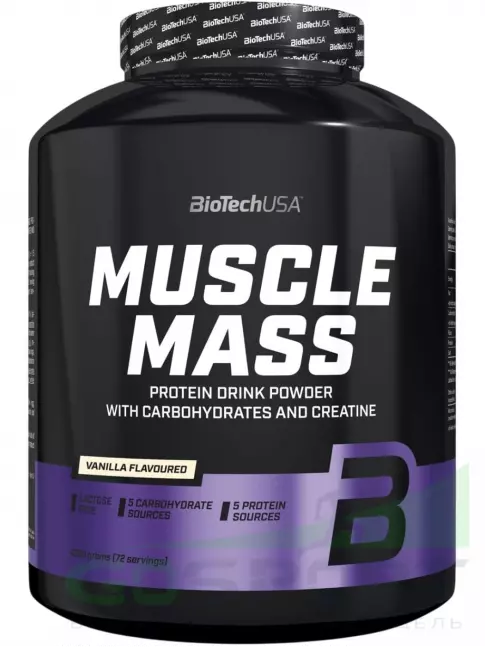 Гейнер BioTechUSA Muscle Mass 4000 г, Ваниль