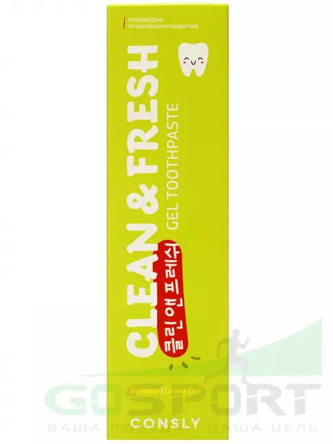 ИМПОРТ CONSLY Clean&Fresh Bamboo & Green Tea Gel Toothpaste 105 г ИМПОРТ CONSLY Clean&Fresh Bamboo & Green Tea Gel Toothpaste 105 г
