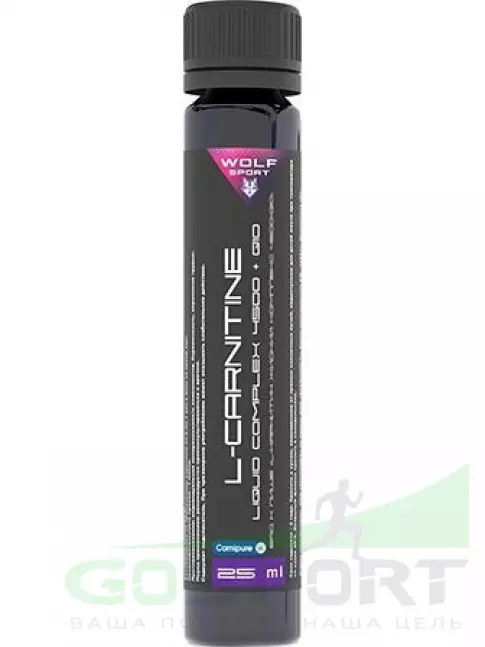  WolfSport L-Carnitine 4500 (Carnipure) +Q10 20 амп x 25 мг, малина