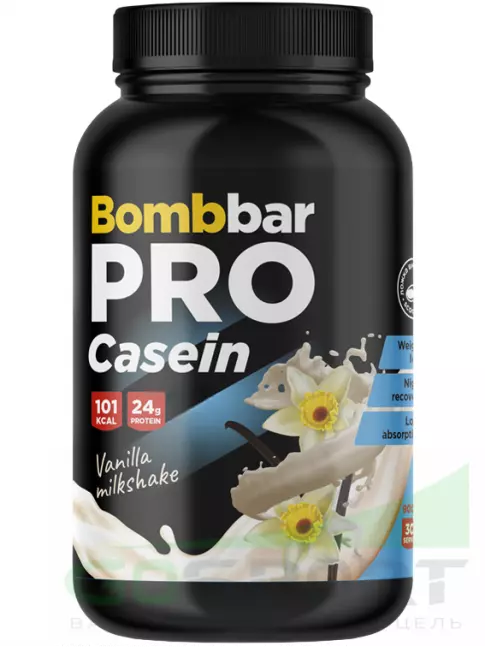 Казеиновый протеин BombBar Pro Casein 900 г, Ванильный милкшейк