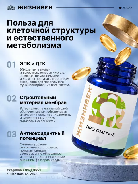 Омега-3 Жизнивек Про Омега-3 60 капсул