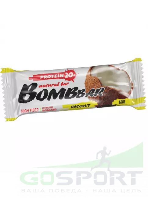 Протеиновый батончик BombBar Protein Bar 60 г, Кокос