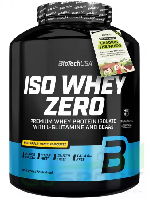 Изолят протеина BioTechUSA Iso Whey Zero 1816 г, Ананас - манго