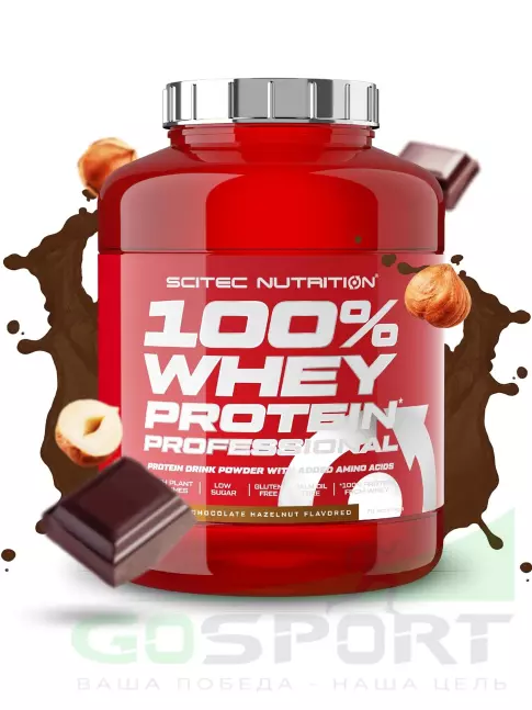 Сывороточный протеин Scitec Nutrition 100% Whey Protein Professional 2350 г, Шоколад - Фундук