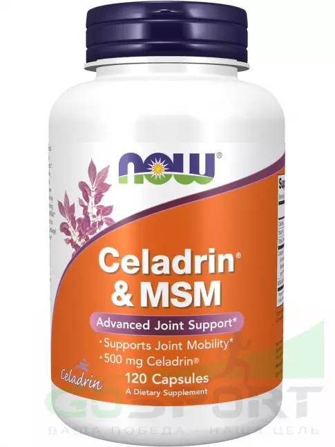 Комплекс хондропротекторов NOW FOODS Celadrin & MSM, 500 mg 120 капсул