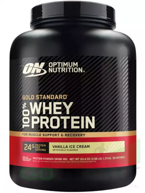 Сывороточный протеин Optimum Nutrition 100% Whey Protein Gold Standard 1790 г, Ванильное мороженое
