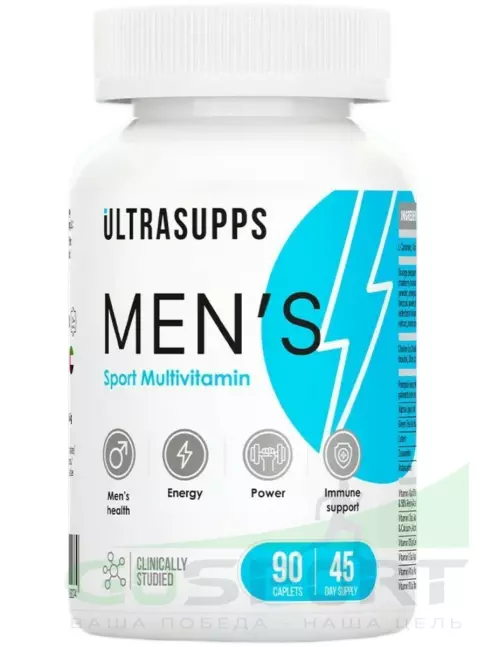Витамины для мужчин UltraSupps Men's Sport Multivitamin 90 таблеток Витамины для мужчин UltraSupps Men's Sport Multivitamin 90 таблеток