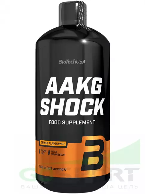 Аргинин / AAKG BioTechUSA AAKG Shock 1000 мл, Апельсин Аргинин / AAKG BioTechUSA AAKG Shock 1000 мл, Апельсин