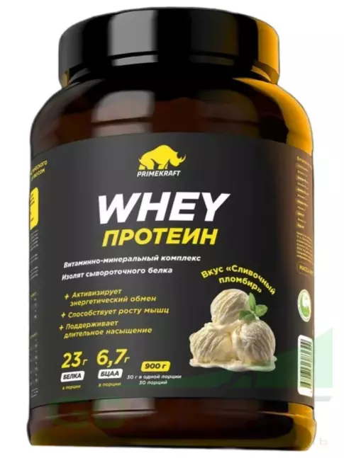 Сывороточный протеин PRIMEKRAFT Whey Protein 900 г, Сливочный пломбир