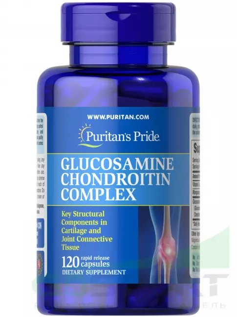 Puritan's Pride Glucosamine Chondroitin Complex 120 капсул Puritan's Pride Glucosamine Chondroitin Complex 120 капсул