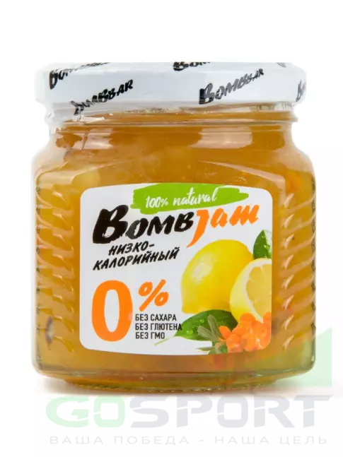 Диетический продукт BombBar BombJam 0% 250 г, облепиха-лимон Диетический продукт BombBar BombJam 0% 250 г, облепиха-лимон