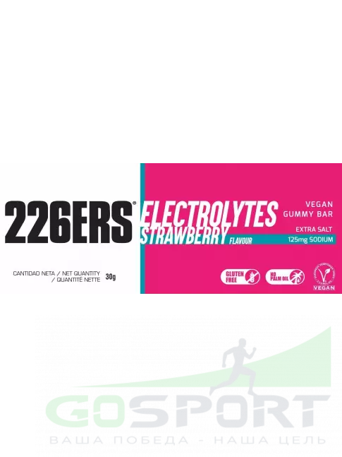  226ERS Gummy bar + sodium 125 mg 30 г, Клубника