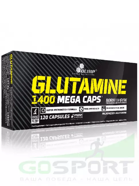 L-Глютамин OLIMP GLUTAMINE 1400 MEGA CAPS 120 капсул, Нейтральный