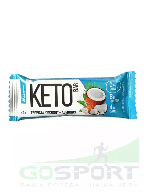Протеиновый батончик BombBar Батончики Bombbar KETO 9 x 40 г, Миндаль, Кокос, Ваниль Протеиновый батончик BombBar Батончики Bombbar KETO 9 x 40 г, Миндаль, Кокос, Ваниль