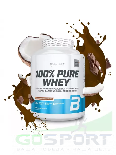 Сывороточный протеин BioTechUSA 100% Pure Whey 2270 г, Шоколад-кокос