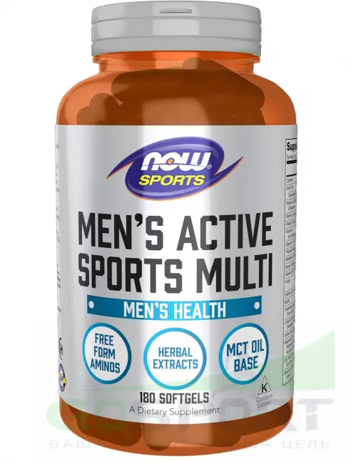  NOW FOODS Men's Active Sports Multi 180 гелевые капсулы