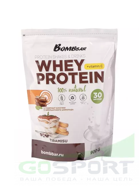 Сывороточный протеин BombBar Whey Protein 900 г, Тирамису