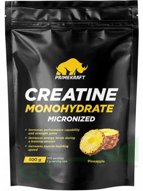 Креатин моногидрат PRIMEKRAFT Creatine Monohydrate 4500 mg 500 г, Ананас Креатин моногидрат PRIMEKRAFT Creatine Monohydrate 4500 mg 500 г, Ананас