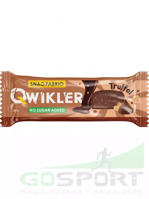 Протеиновый батончик SNAQ FABRIQ Шоколадный батончик без сахара "QWIKLER" (Квиклер) 35 г, Трюфель Протеиновый батончик SNAQ FABRIQ Шоколадный батончик без сахара "QWIKLER" (Квиклер) 35 г, Трюфель