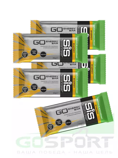 Энергетический батончик SCIENCE IN SPORT (SiS) GO Energy Bar 40 г x 5 батончиков, Яблоко-Черная смородина