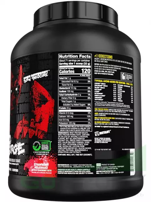  Mutant Iso Surge 2270 г, Молочный коктейль с клубникой