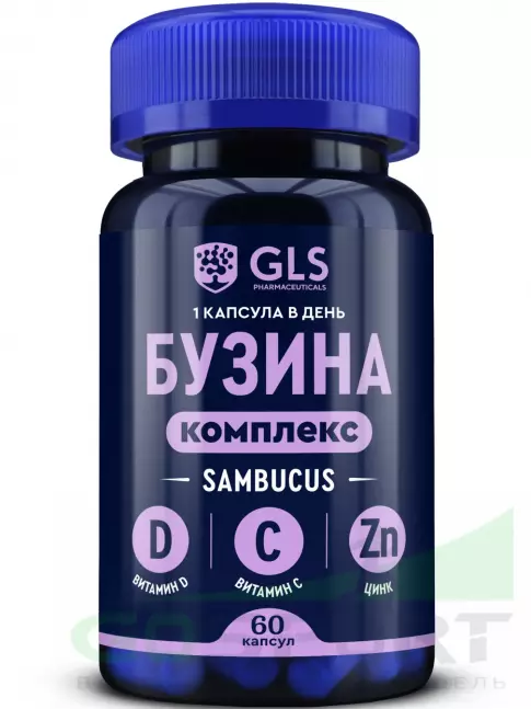  GLS pharmaceuticals Бузина комплекс 60 капсул