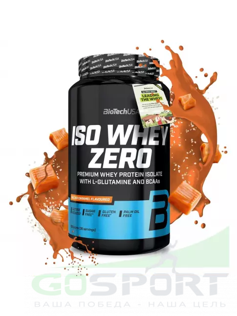 Изолят протеина BioTechUSA Iso Whey Zero 908 г, Соленая карамель