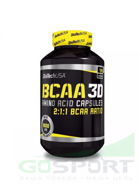 БСАА BioTechUSA BCAA 3D 2:1:1 180 капсул БСАА BioTechUSA BCAA 3D 2:1:1 180 капсул